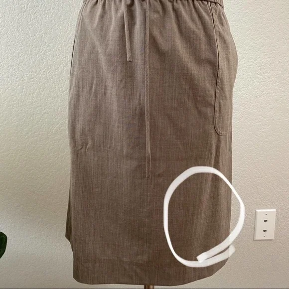 ST. JOHN Wool Blend Safari Utility Sleeveless Dress Size 12 - Picture 12 of 14